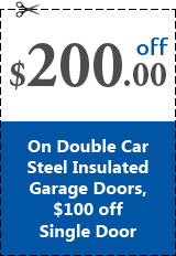 Double car steel insulated garage doors